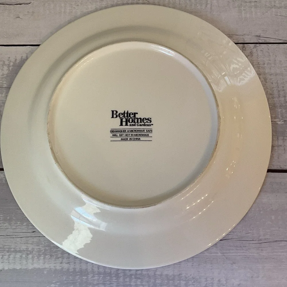 Better Homes And Gardens Renes Dinner Plates Blue Scrolls Set Of 3 Lot #1